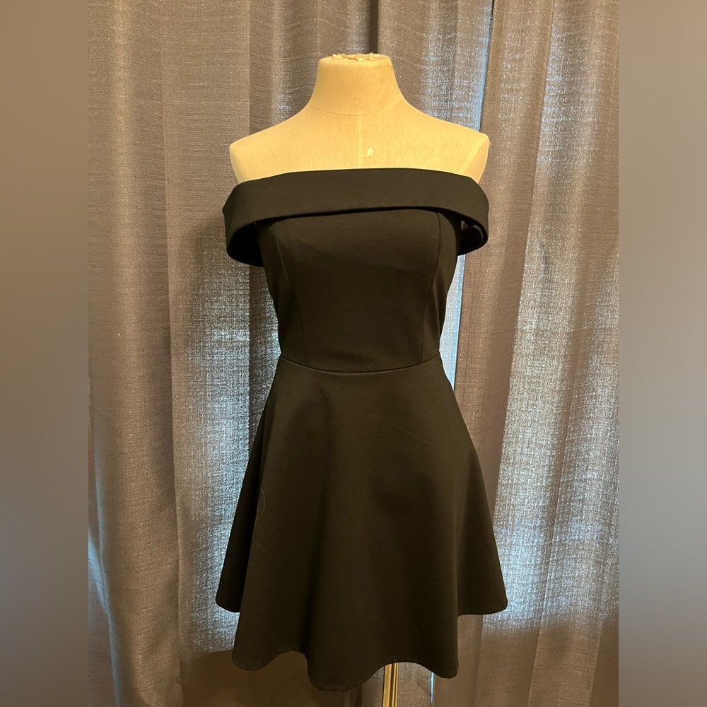 Black off the shoulder dress